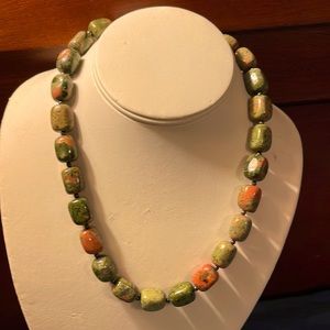 Jay King Jewelry | Natural Stone Green and  Orange Jasper Necklace